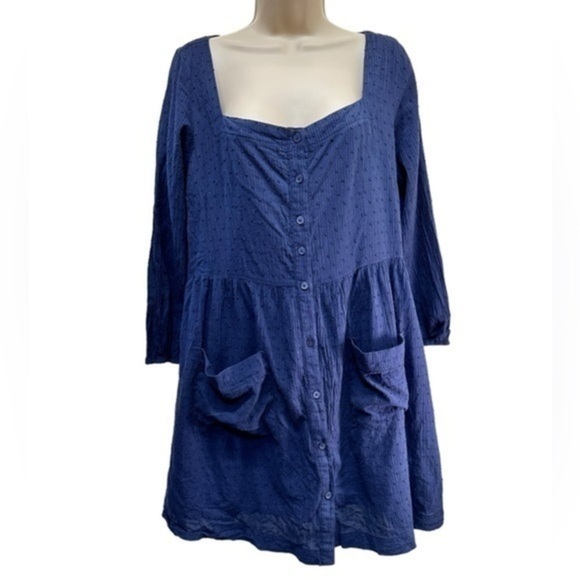 Anthropologie Folk by Hanselfrom Cotton Square Neck Peasant Cottagecore Medium